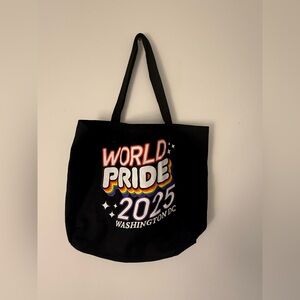 2025 World Pride Collectors Tote Bag Black NWOT